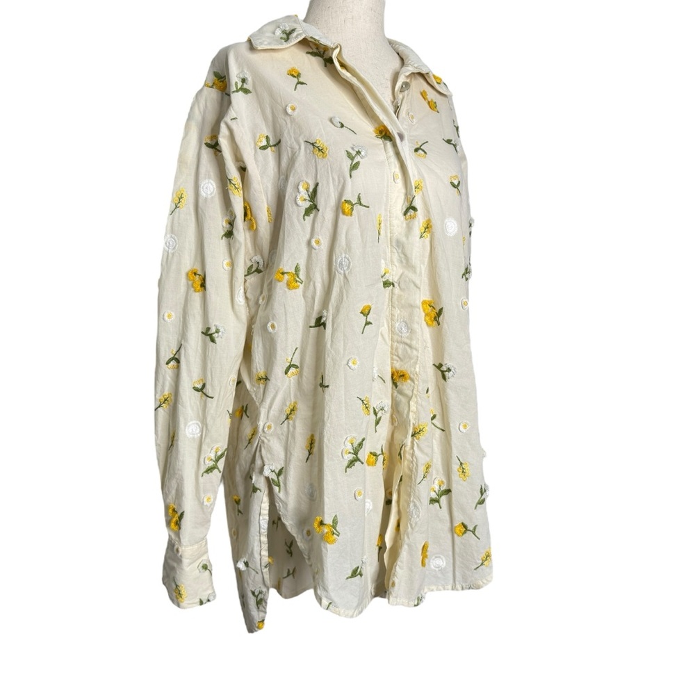 Azulu Colombia Cream‎ Floral Long Sleeve Top - Picture 5 of 10